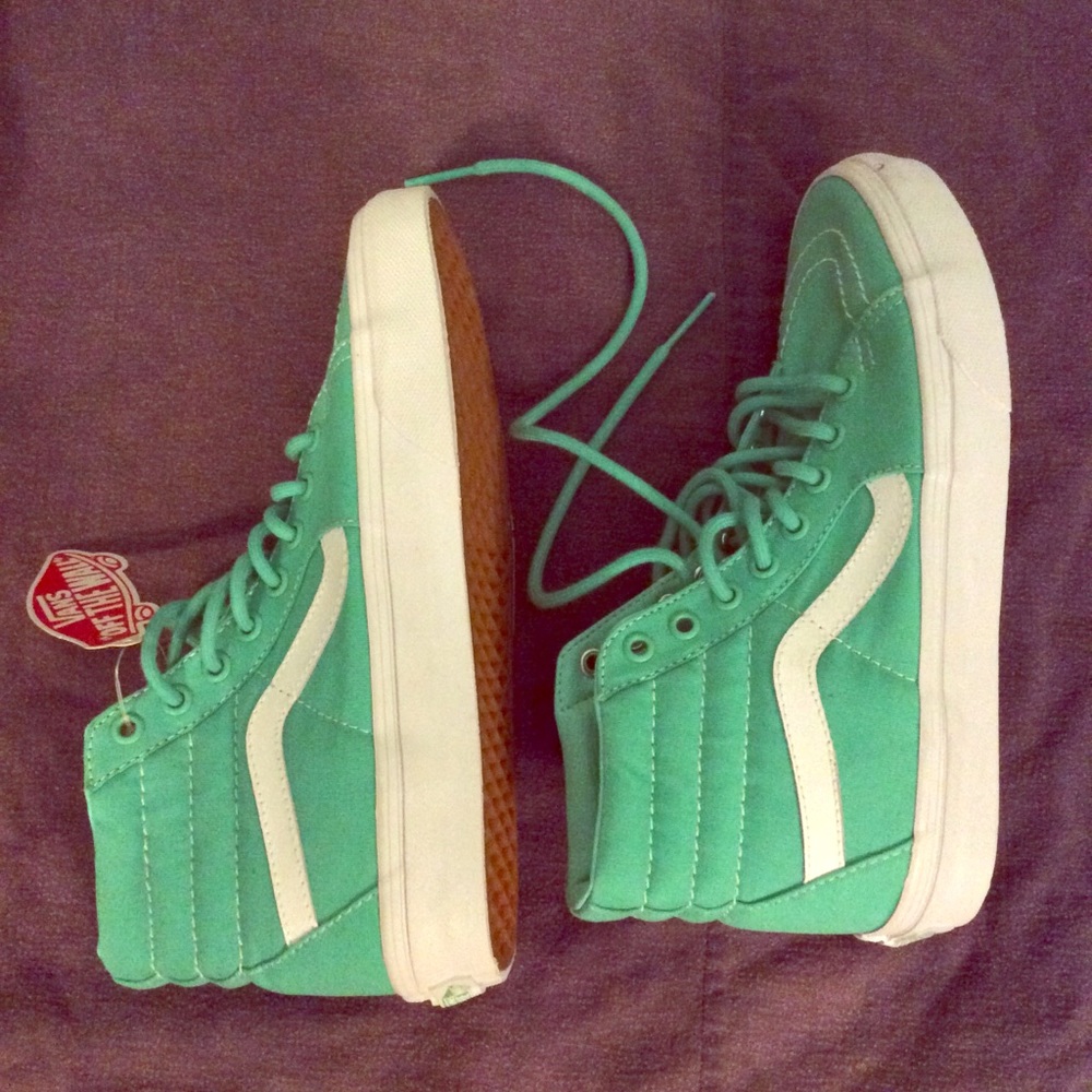High top teal vans